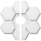 Ekena Millwork Daisy Architectural Grde PVC Contemporary Ceiling Medallion, Two Piece, 14"OD x 3"ID x 4 3/4"C x 1"P CMP14DY2-03000 - alternate 1